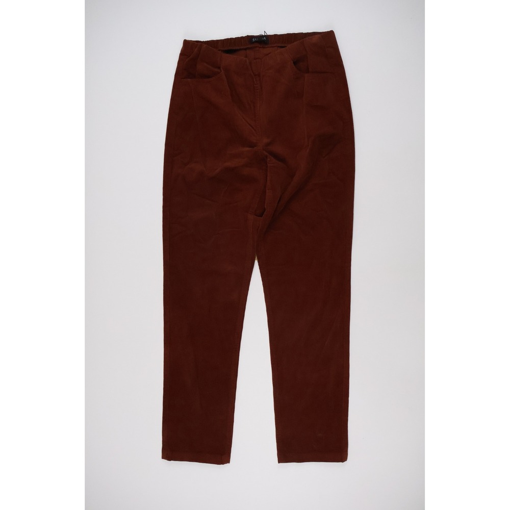 Sunday Corduroy Straight Leg Pants Brown Solid Medium NWT